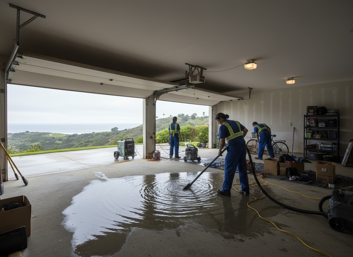 Steps to Dry Out a Flooded Garage After Heavy Rainfall in Palos Verdes